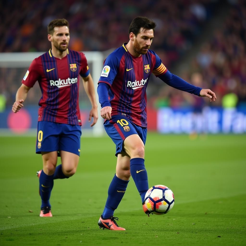 Kỹ thuật vuốt bóng của Messi: Phần mu trong, góc tiếp xúc, lực sút