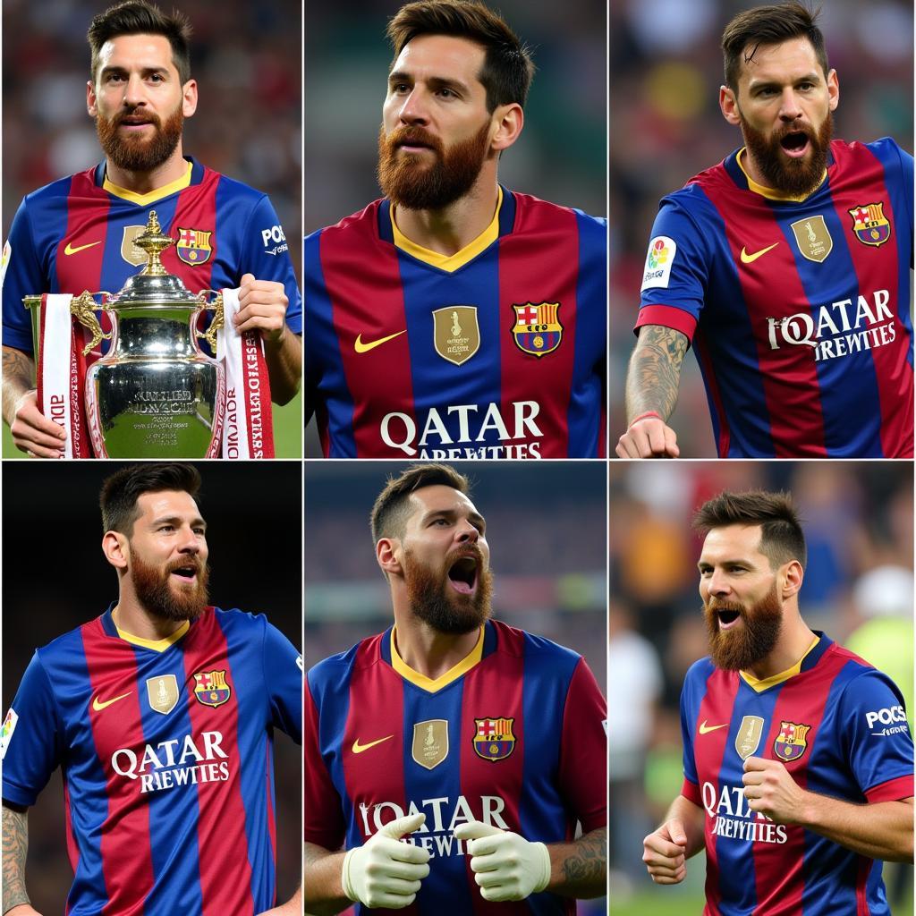 Lionel Messi với bộ râu trong những khoảnh khắc đáng nhớ