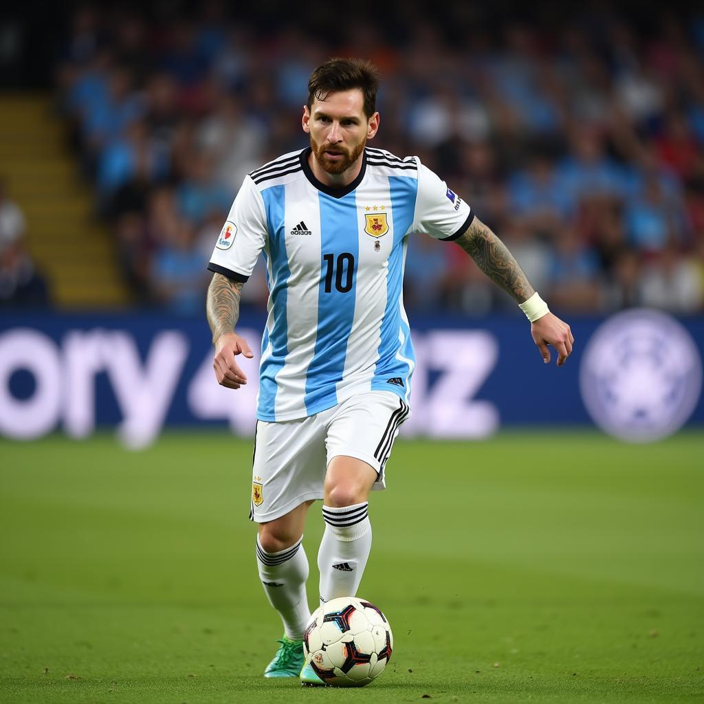 Lionel Messi khoác áo đội tuyển Argentina