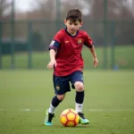 Mateo Messi khoe kỹ năng điều luyện trái bóng