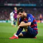 Messi bị chấn thương trong trận đấu