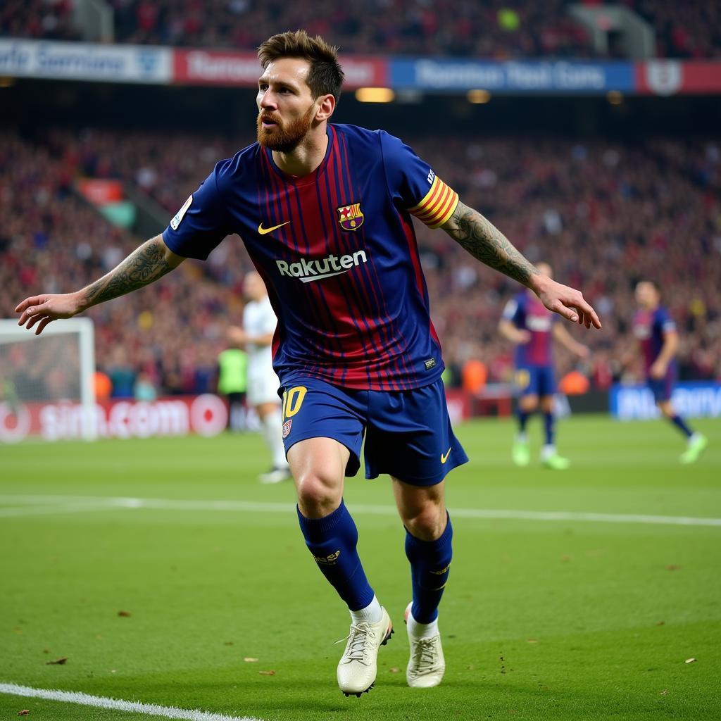 Messi chảy máu mũi vẫn ghi bàn