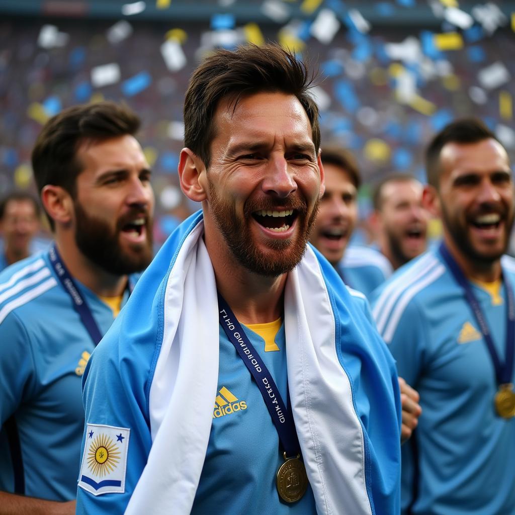 Messi rơi nước mắt chiến thắng Copa America