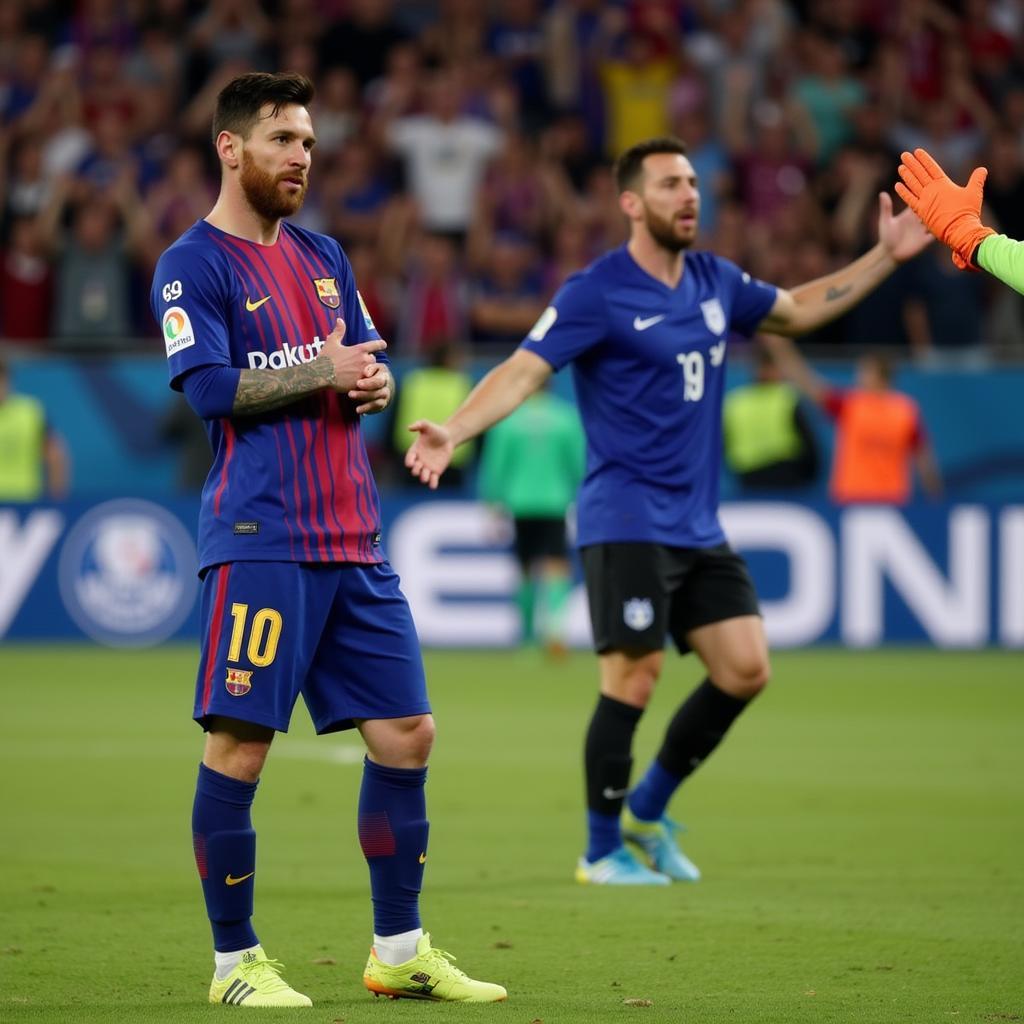 Messi đá hỏng penalty trong trận đấu với Iceland tại World Cup 2018