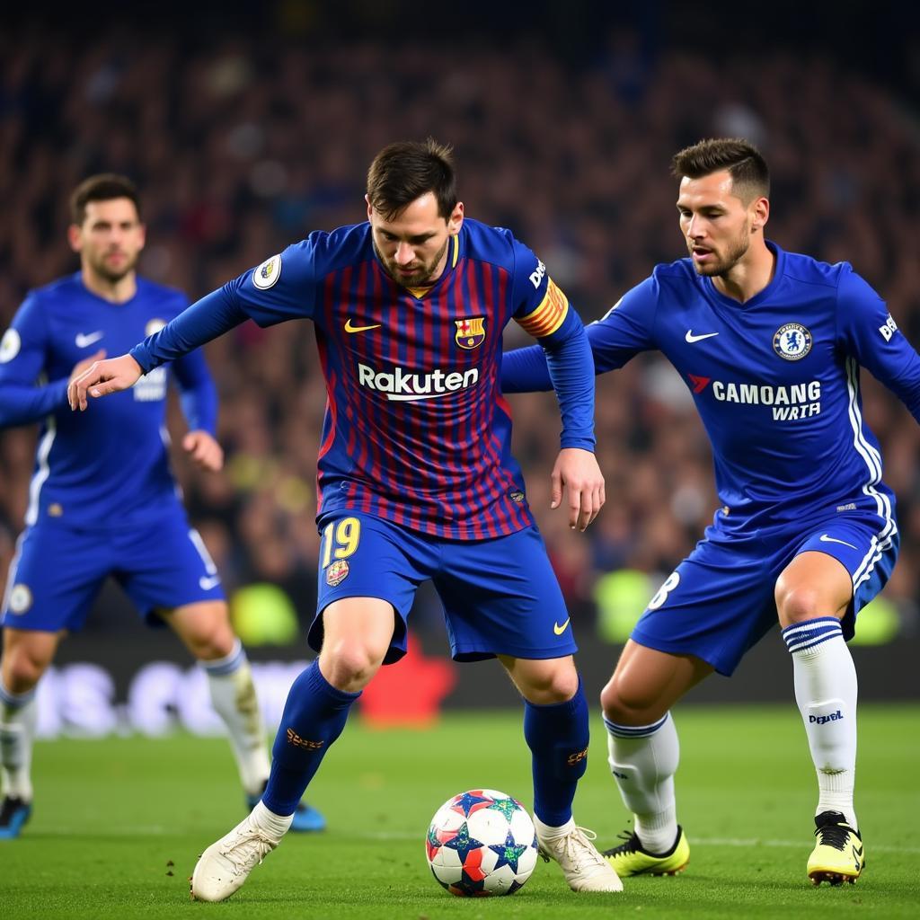 Messi đối đầu Chelsea tại Champions League