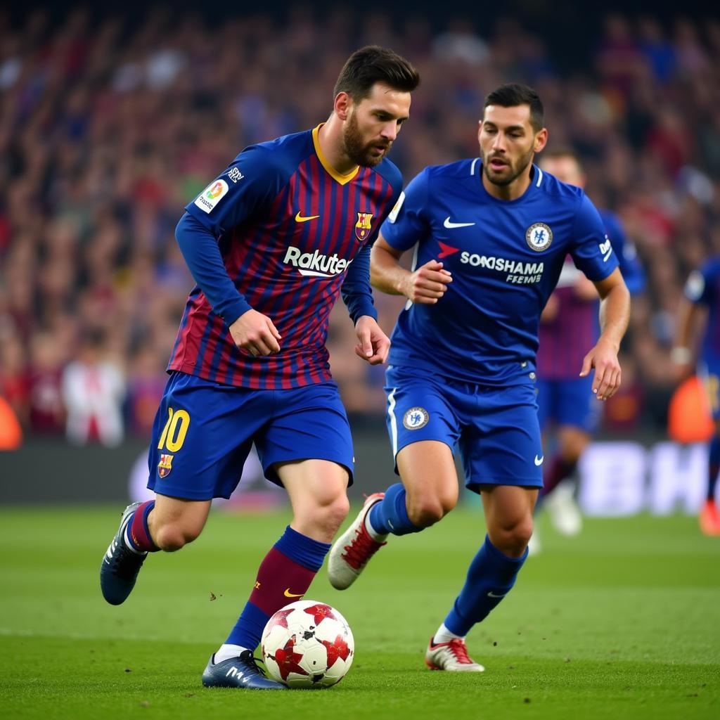 Messi đối đầu với Chelsea trong màu áo Barcelona