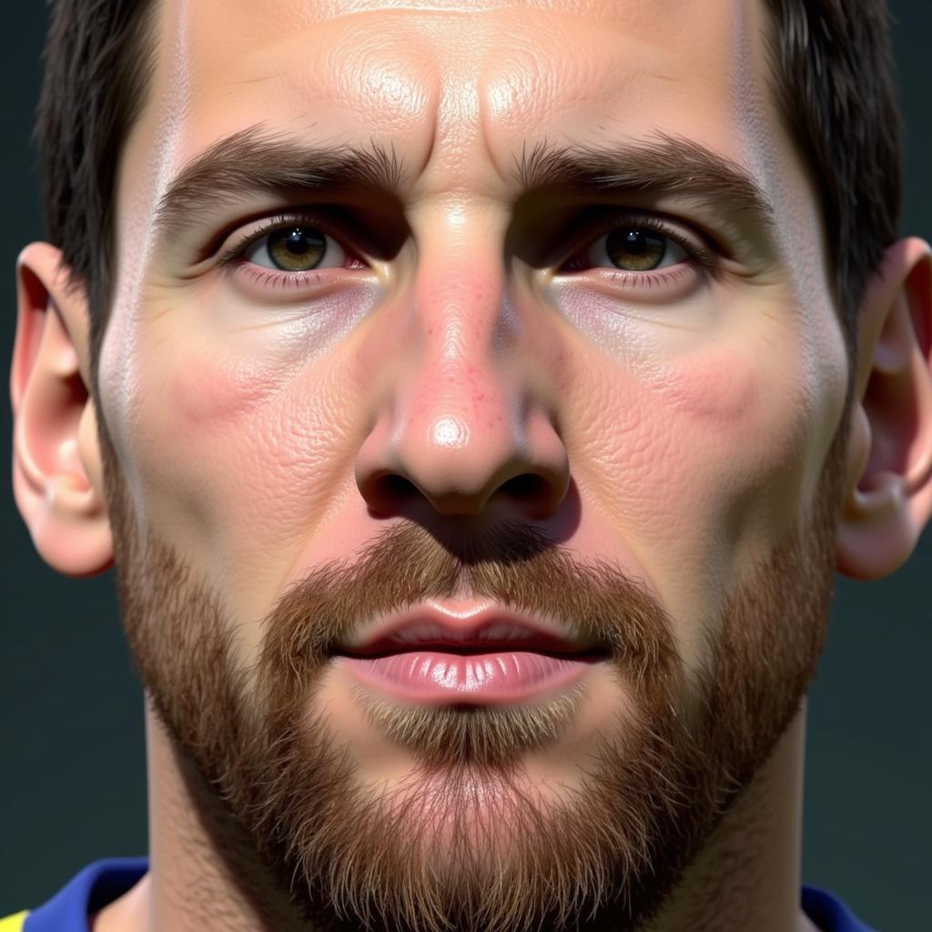 Messi Face PES 2017 Close-Up