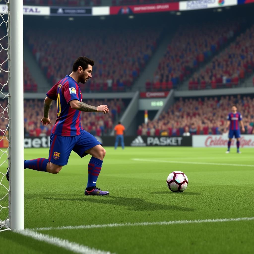 Messi sút xa ghi bàn trong FIFA 13