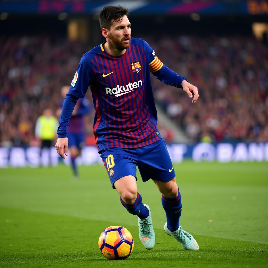 Messi ghi bàn trong áo đấu Barca 2019