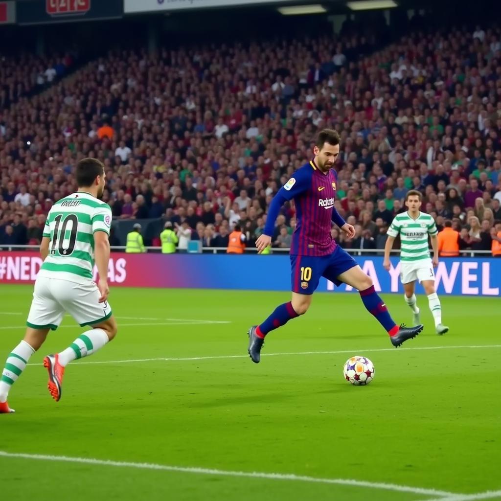 Messi ghi bàn vào lưới Real Betis với cú sút phạt đẹp mắt