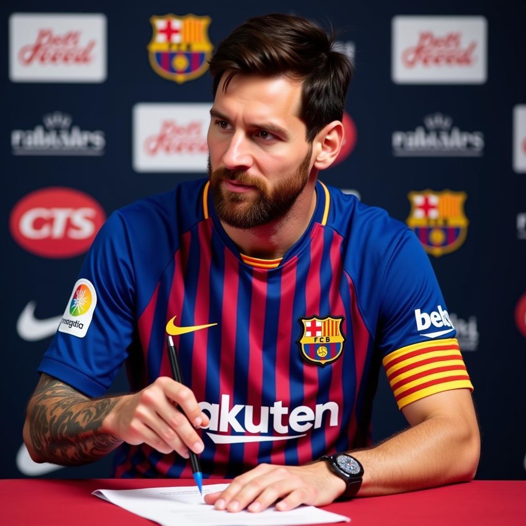 Messi gia nhập đội bóng mới