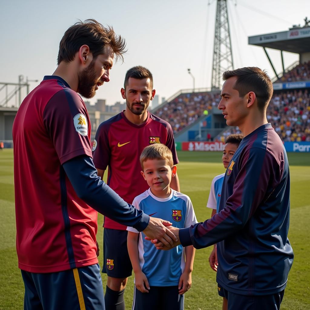 Messi, Iniesta và Xavi truyền cảm hứng cho các cầu thủ trẻ