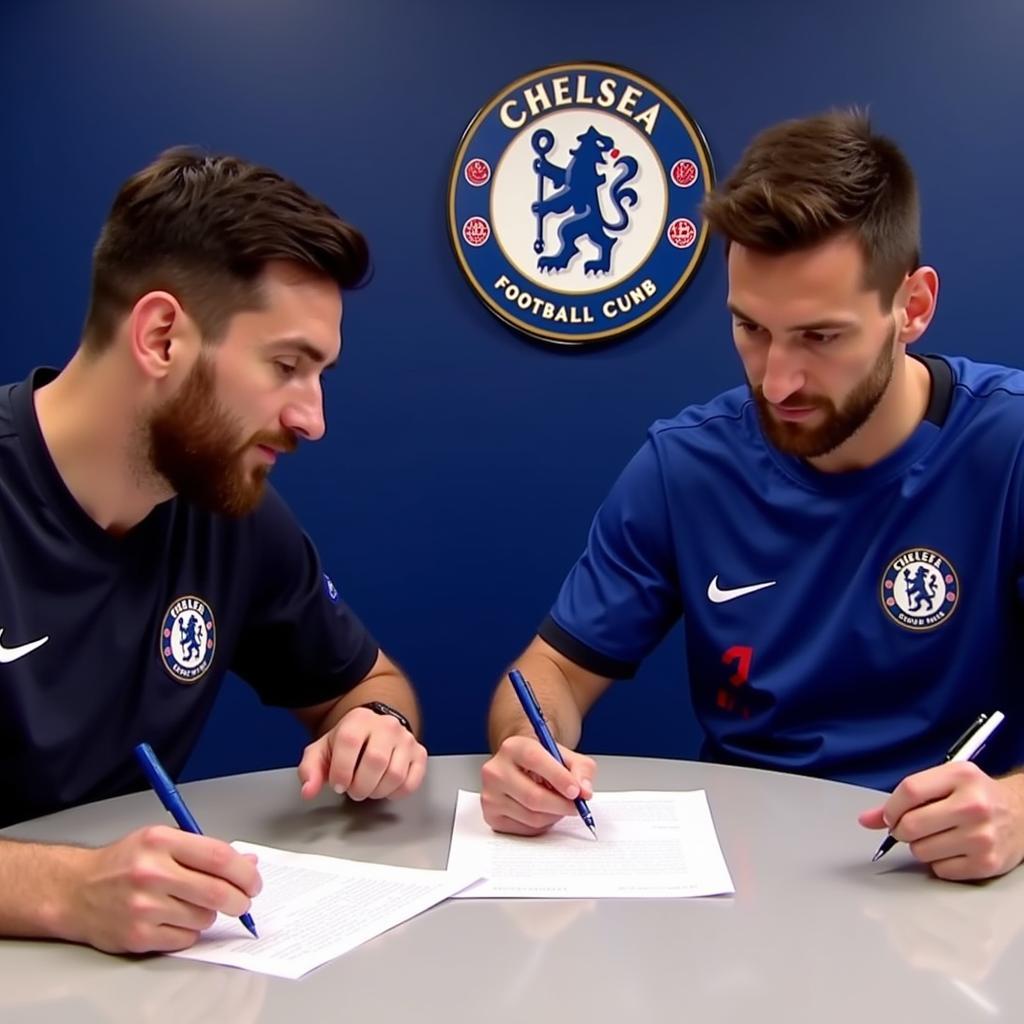 Messi ký hợp đồng với Chelsea