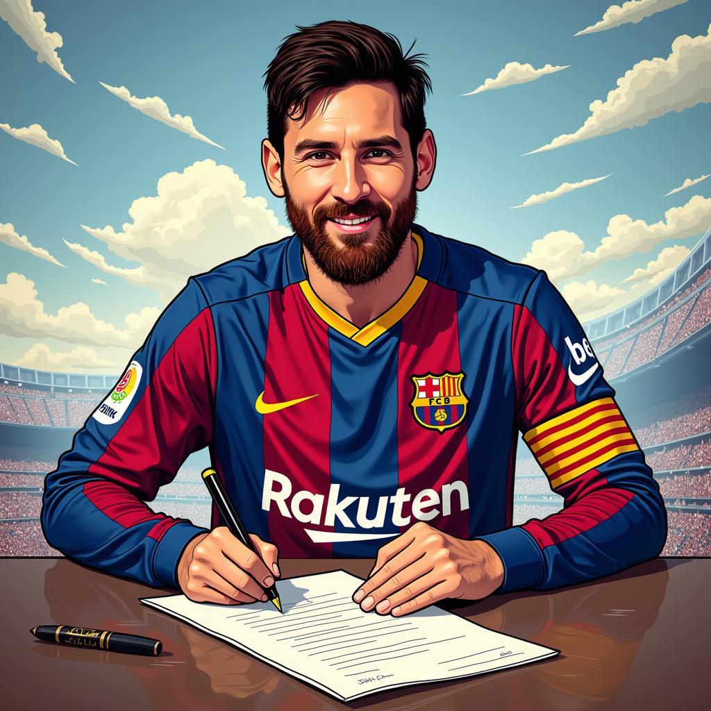 Messi ký hợp đồng quảng cáo