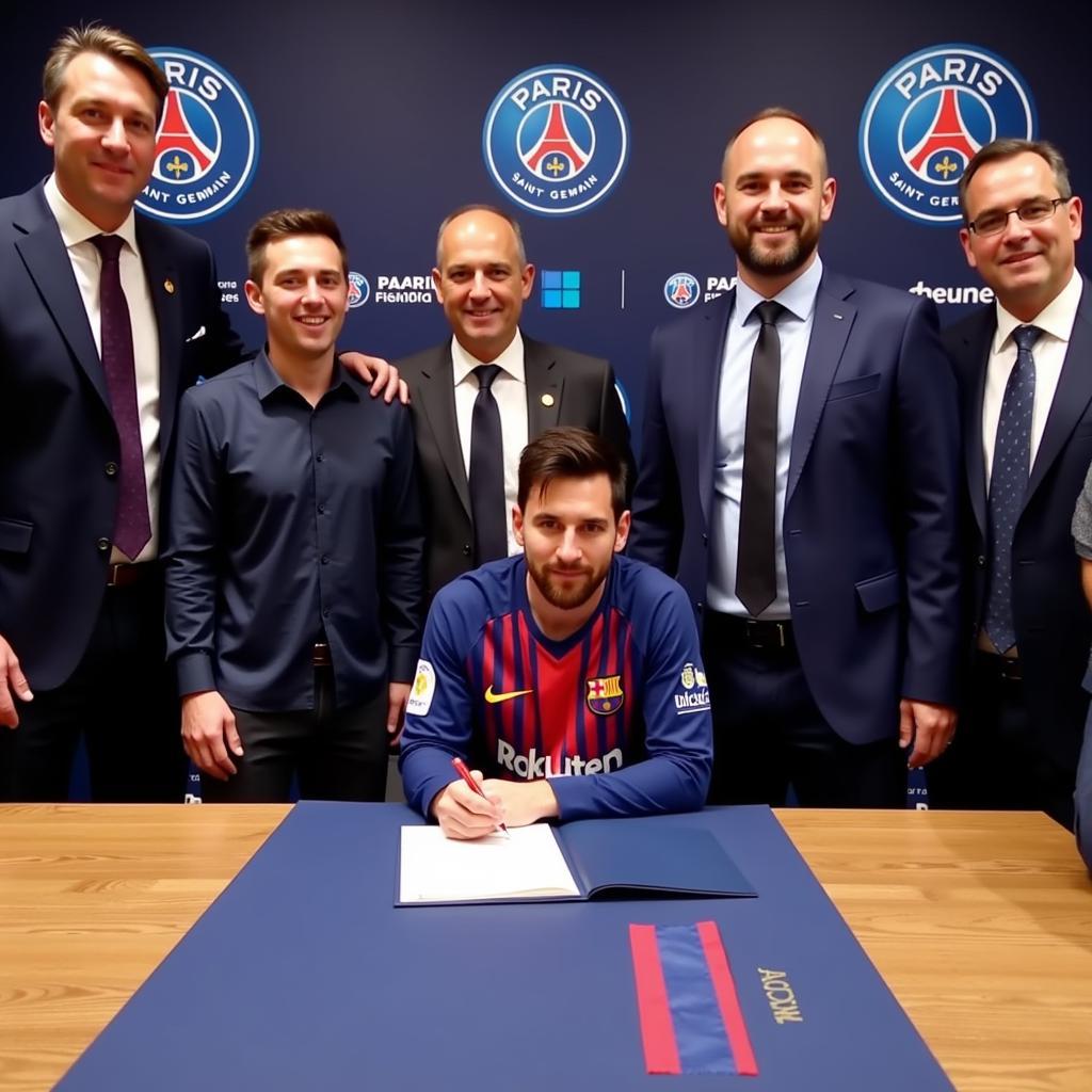 Messi ký hợp đồng với PSG