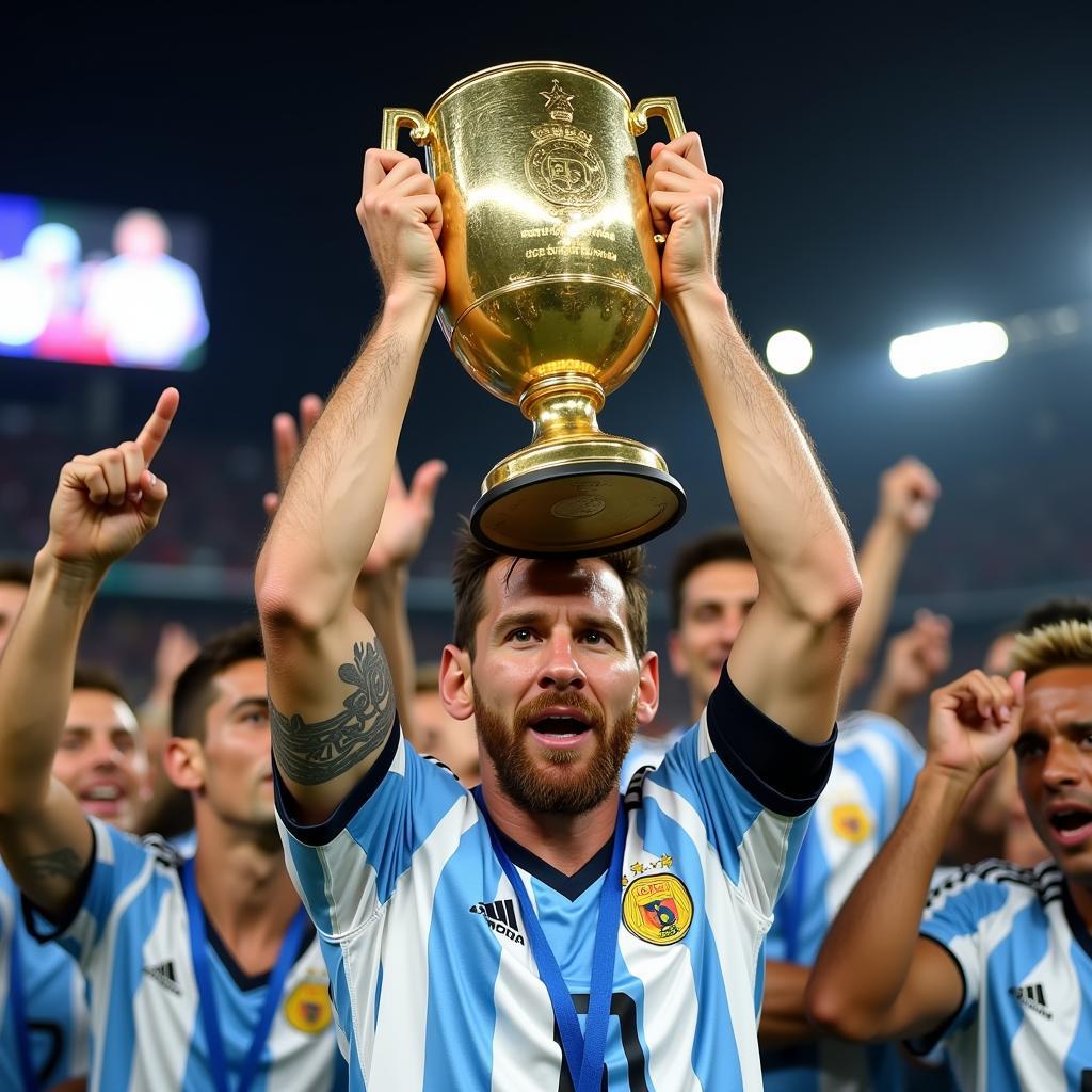 Messi nâng cao cúp Copa America