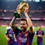 Messi nâng cao Quả Bóng Vàng