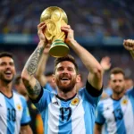 Messi nâng cúp vàng World Cup 2022