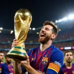 Messi nâng cúp vàng World Cup - khoảnh khắc lịch sử