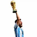 Messi PNG trong màu áo Argentina ăn mừng chiến thắng World Cup 2022