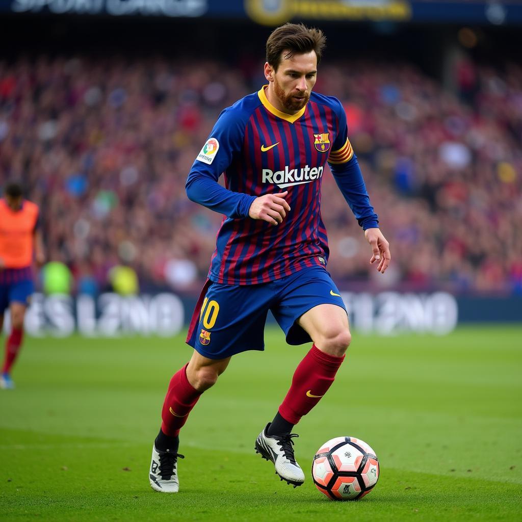 Messi rê bóng kỹ thuật