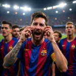 Messi rơi lệ vui mừng chiến thắng