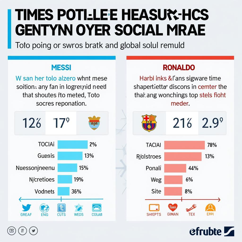 Messi và Ronaldo: Ảnh hưởng to lớn đến thế giới bóng đá thông qua mạng xã hội.