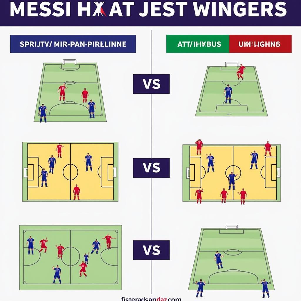 Messi RW so với các vị trí khác