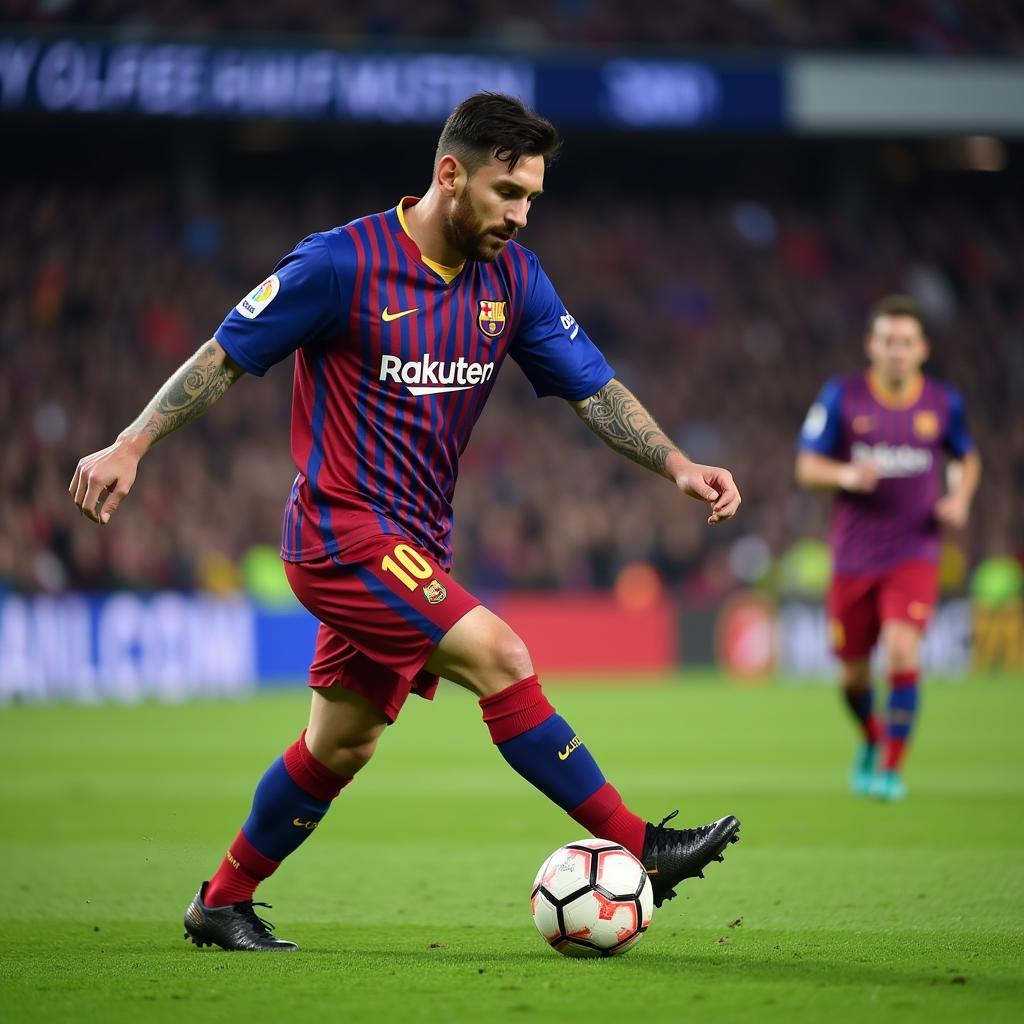 Messi sút phạt thành mạnh