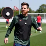 Messi tập luyện với thẻ đo