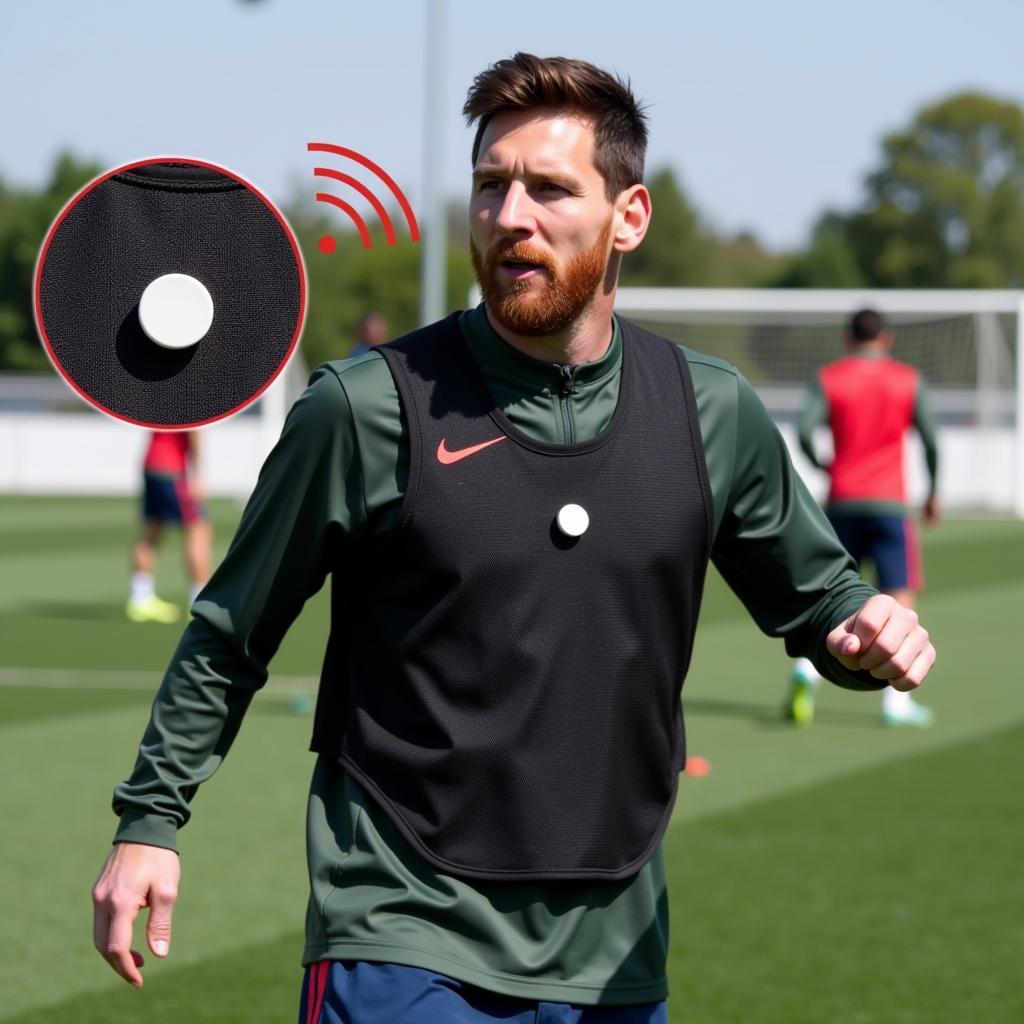 Messi tập luyện với thẻ đo