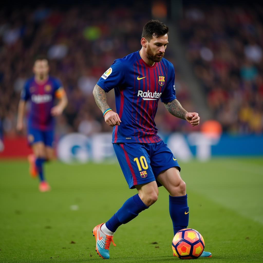 Messi với tinh thần chiến đấu cao