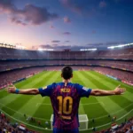 Messi tỏa sáng trong màu áo Barcelona.