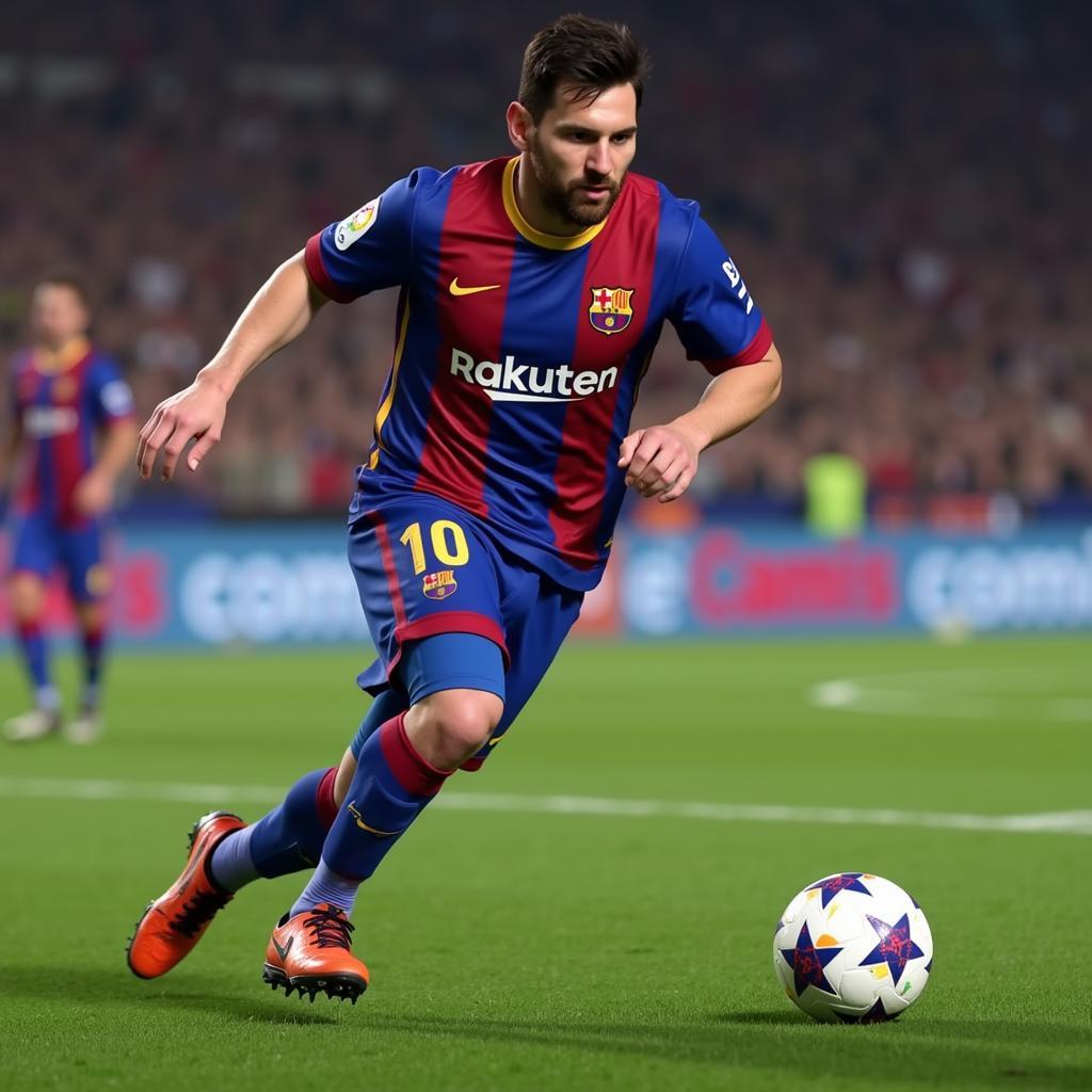 Messi trong trận đấu PES 2017