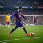 Messi sút phạt sấm sét vào lưới đối phương