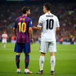 Messi và Ronaldo cùng nhau trên sân cỏ