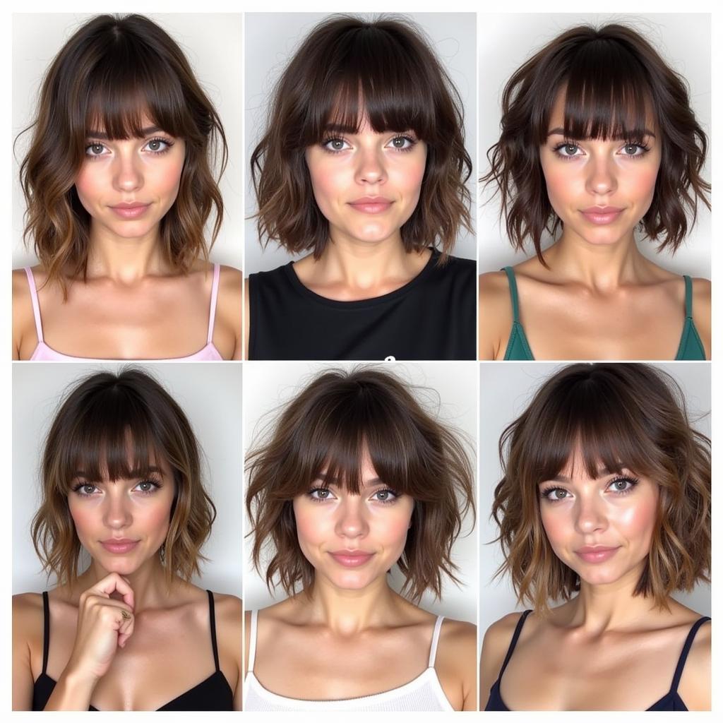 Various Messy Fringe Girl Hairstyles