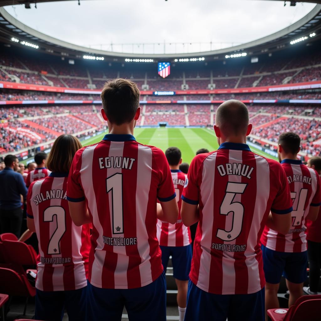 Người hâm mộ mặc áo thủ môn Atletico