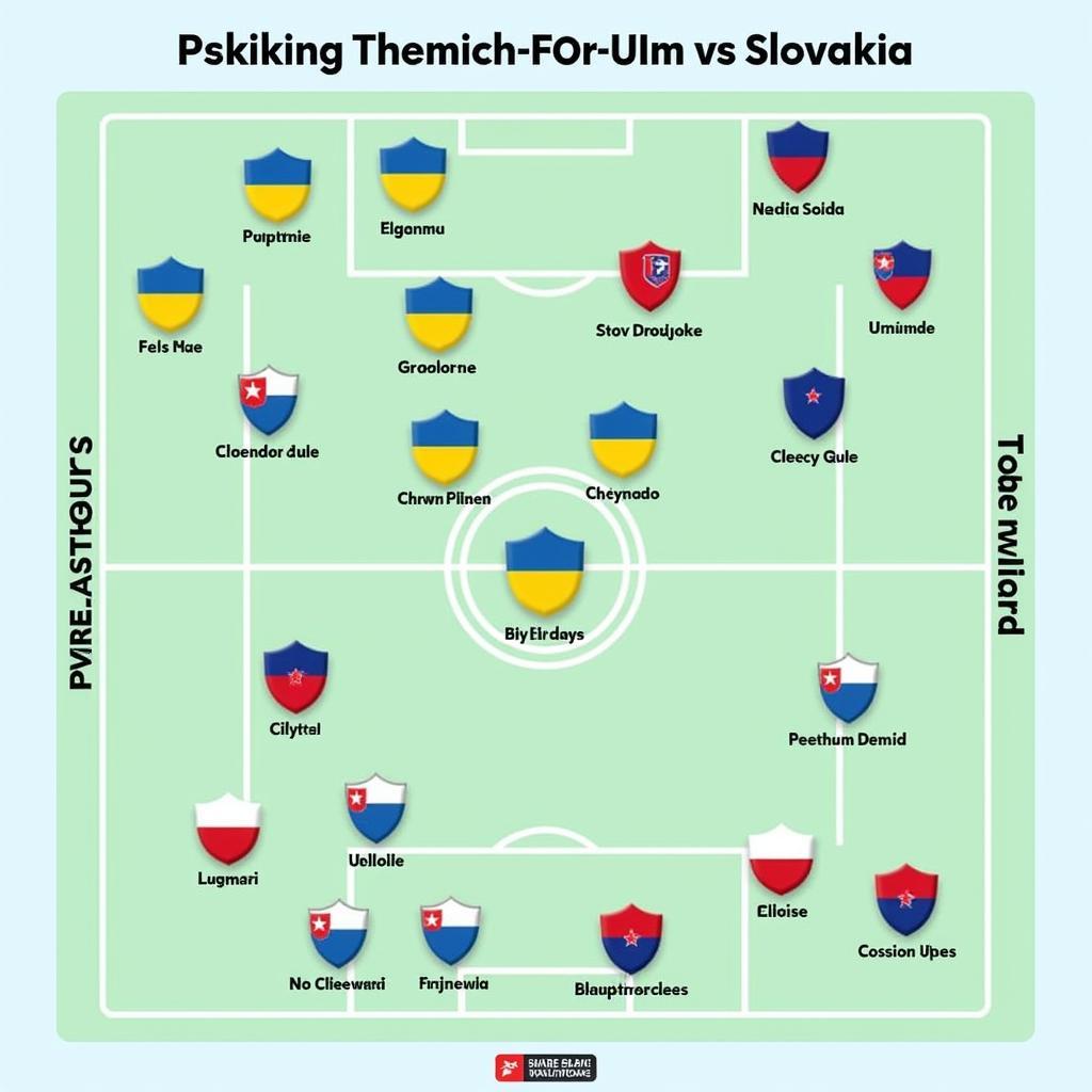 Đội hình ra sân dự kiến Ukraine vs Slovakia