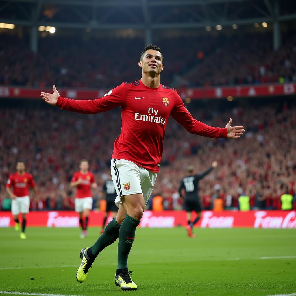 Cristiano Ronaldo celebrating a goal