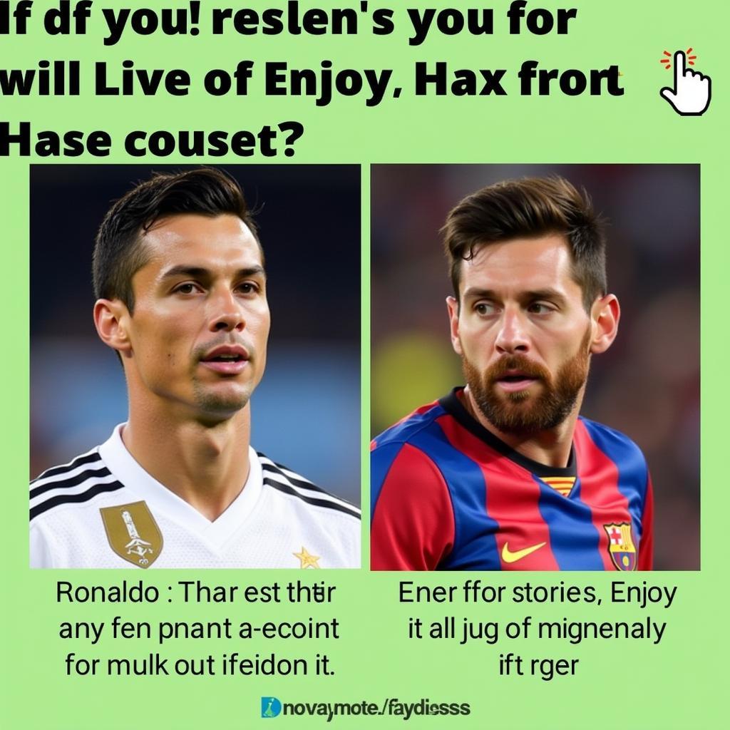 Hình ảnh chế hài hước về Ronaldo và Messi