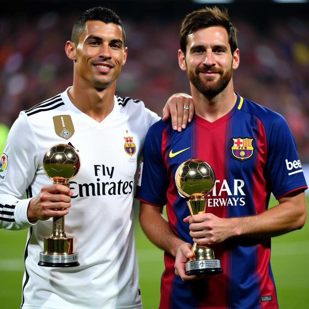 Ronaldo và Messi nâng cao danh hiệu cá nhân trong năm 2018