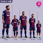 So sánh chiều cao của Messi với các cầu thủ khác trong FIFA 19