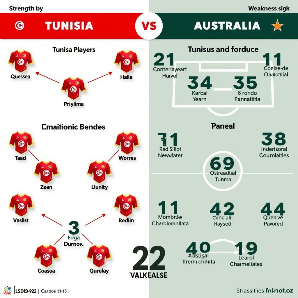 Phân tích sức mạnh Tunisia và Úc