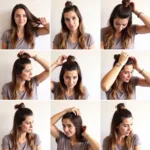 Tạo kiểu tóc messy bun đơn giản với các bước hướng dẫn chi tiết.