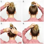 Easy Messy Top Knot Hairstyle Tutorial