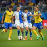 Ukraine U19 thể hiện chiến thuật linh hoạt trên sân